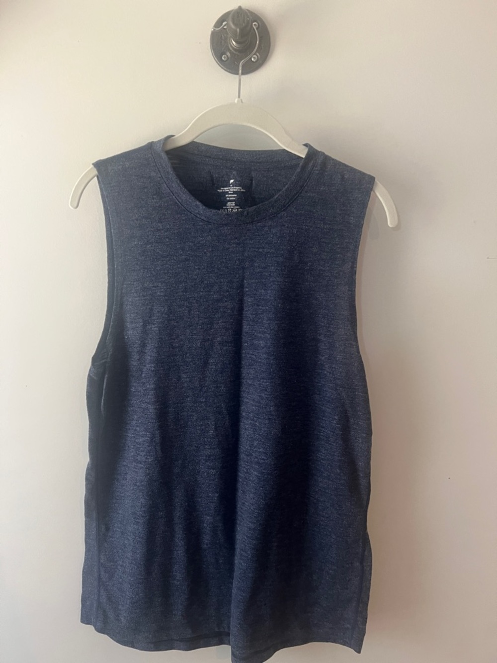 Fabletics Heathered Navy Crew Neck Tee